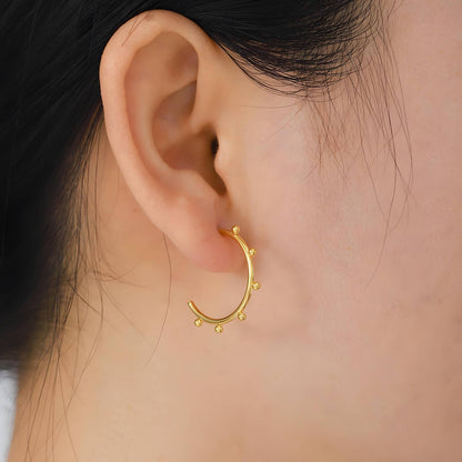 18K gold plated Stainless steel earrings, Mashalla