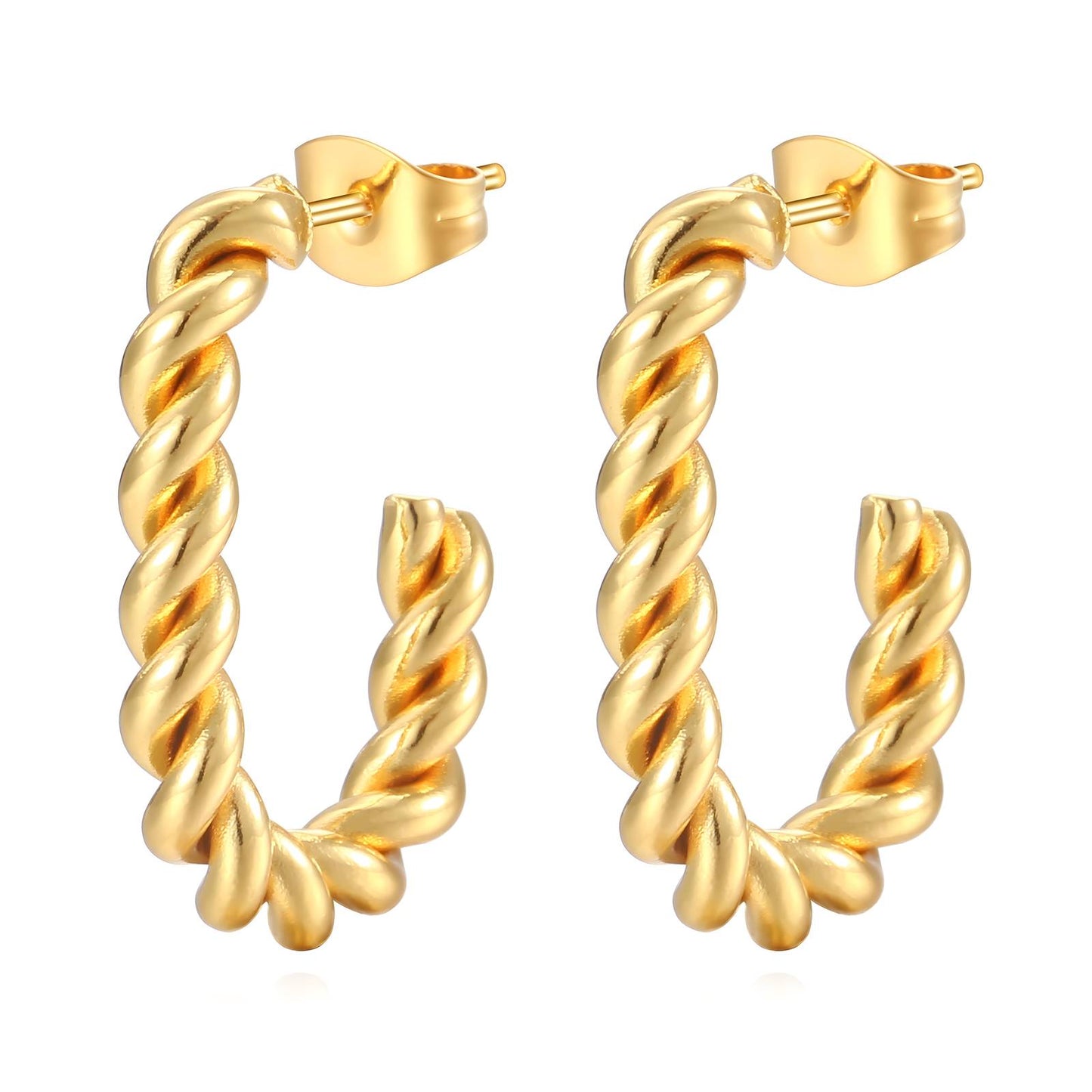 18K gold plated Stainless steel earrings, Mashalla