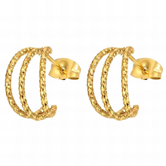 18K gold plated Stainless steel earrings, Mashalla