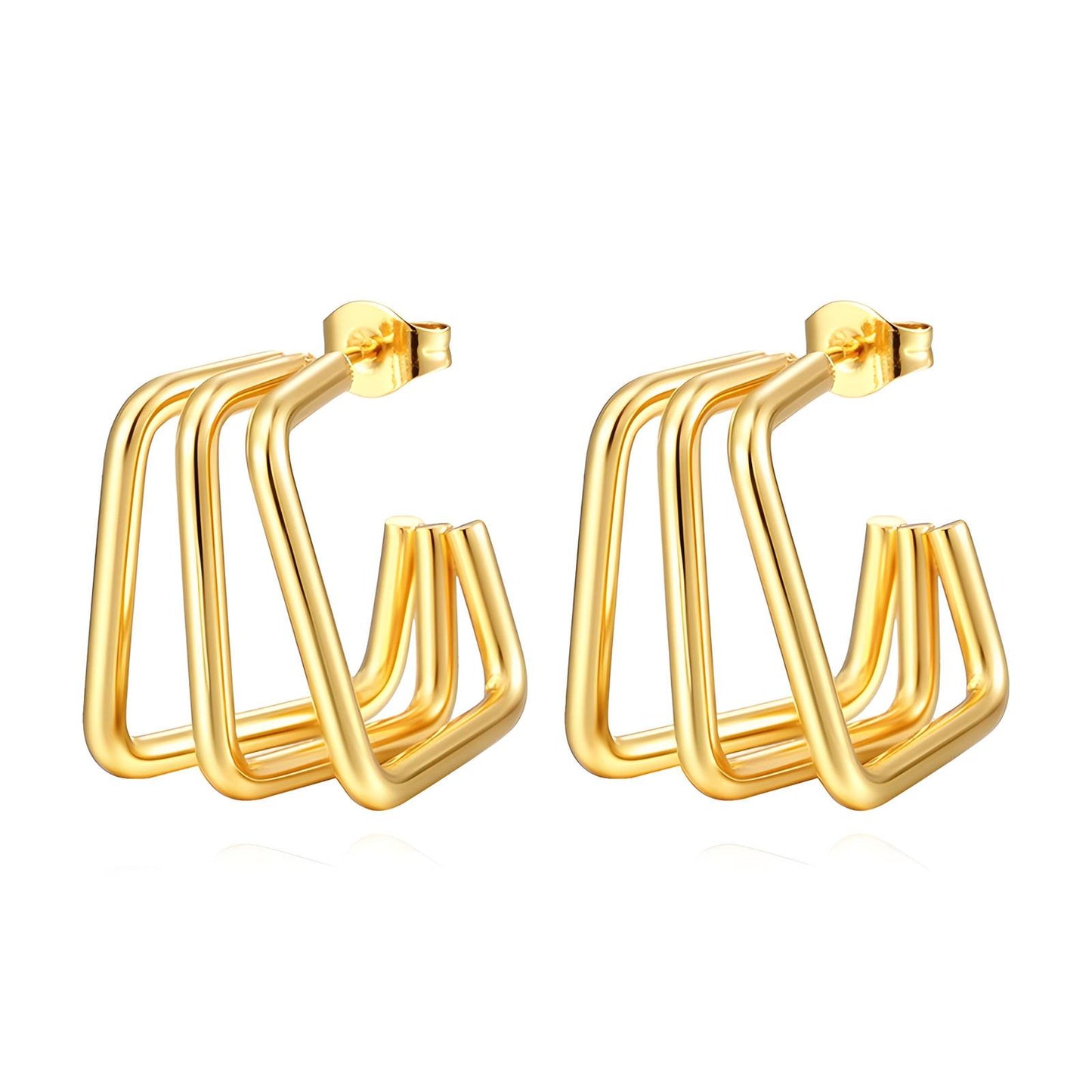 18K gold plated Stainless steel earrings, Mashalla