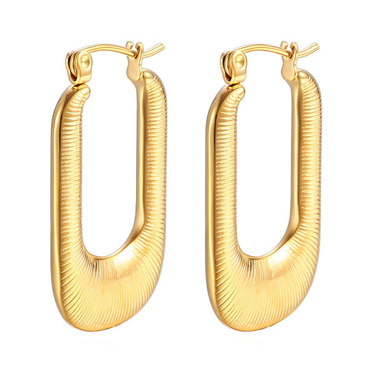 18K gold plated Stainless steel earrings, Mashalla