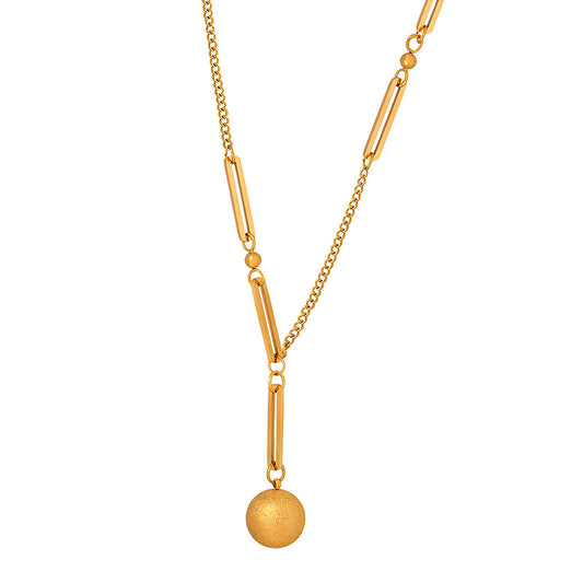 18K gold plated Stainless steel necklace, Mashalla