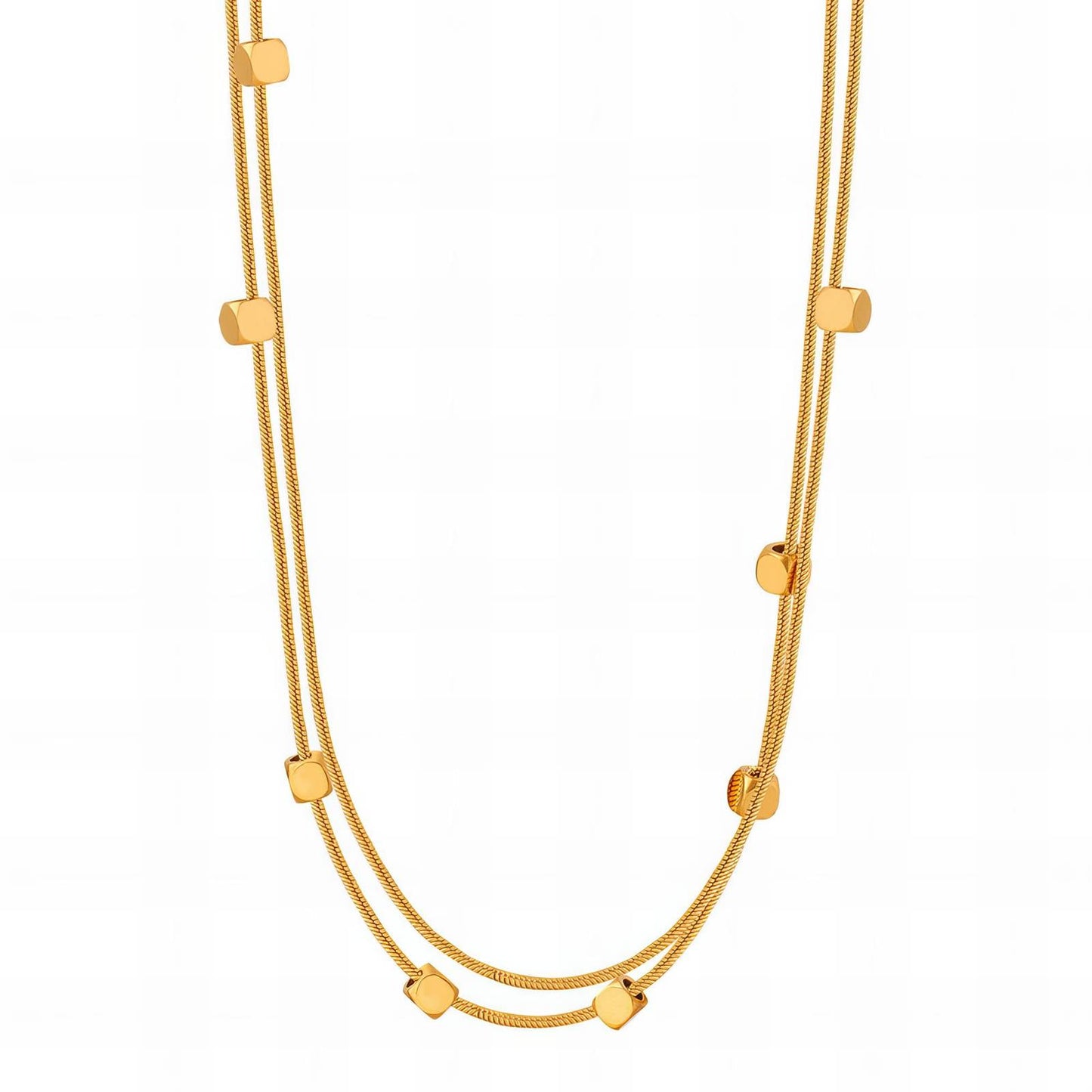 18K gold plated Stainless steel necklace, Mashalla