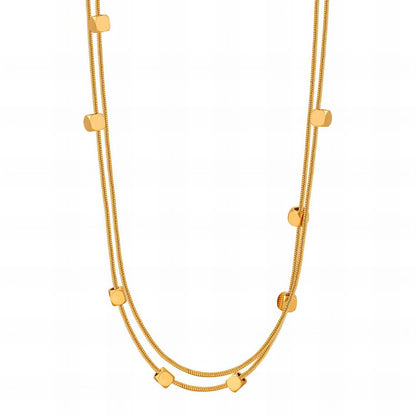 18K gold plated Stainless steel necklace, Mashalla