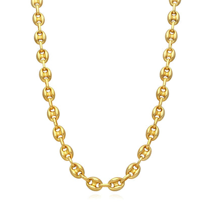 18K gold plated Stainless steel necklace, Mashalla