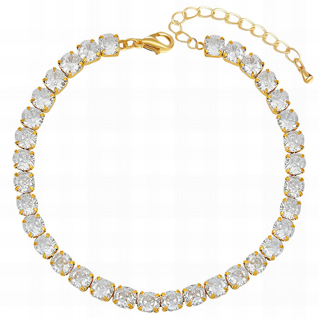 18K gold plated Stainless steel  Tennis bracelet, Mashalla