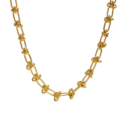 18K gold plated Stainless steel necklace, Mashalla