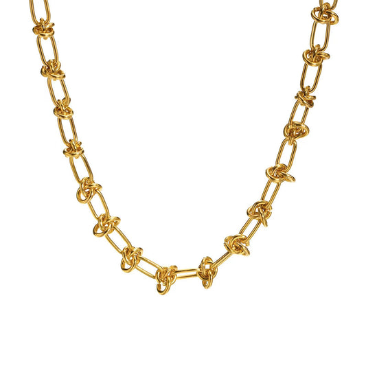 18K gold plated Stainless steel necklace, Mashalla