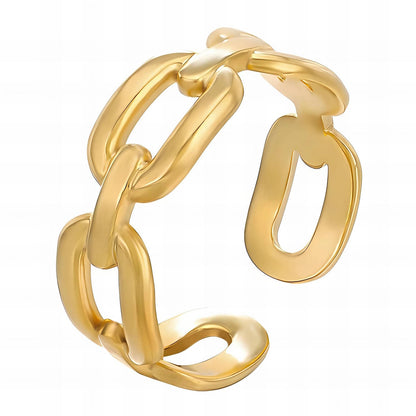 18K gold plated Stainless steel finger ring, Mashalla