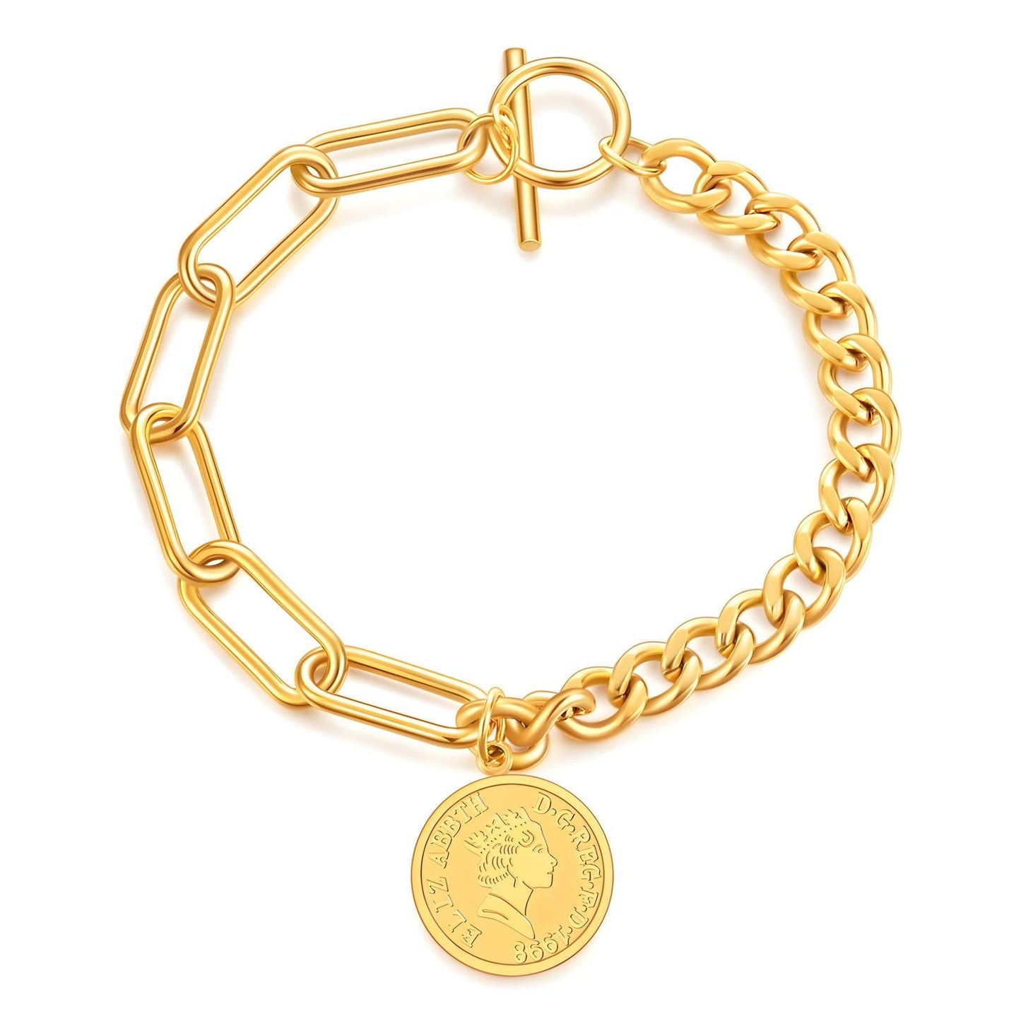 18K gold plated Stainless steel bracelet, Mashalla