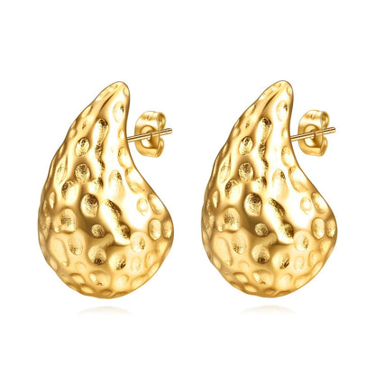 18K gold plated Stainless steel  Teardrops earrings, Mashalla