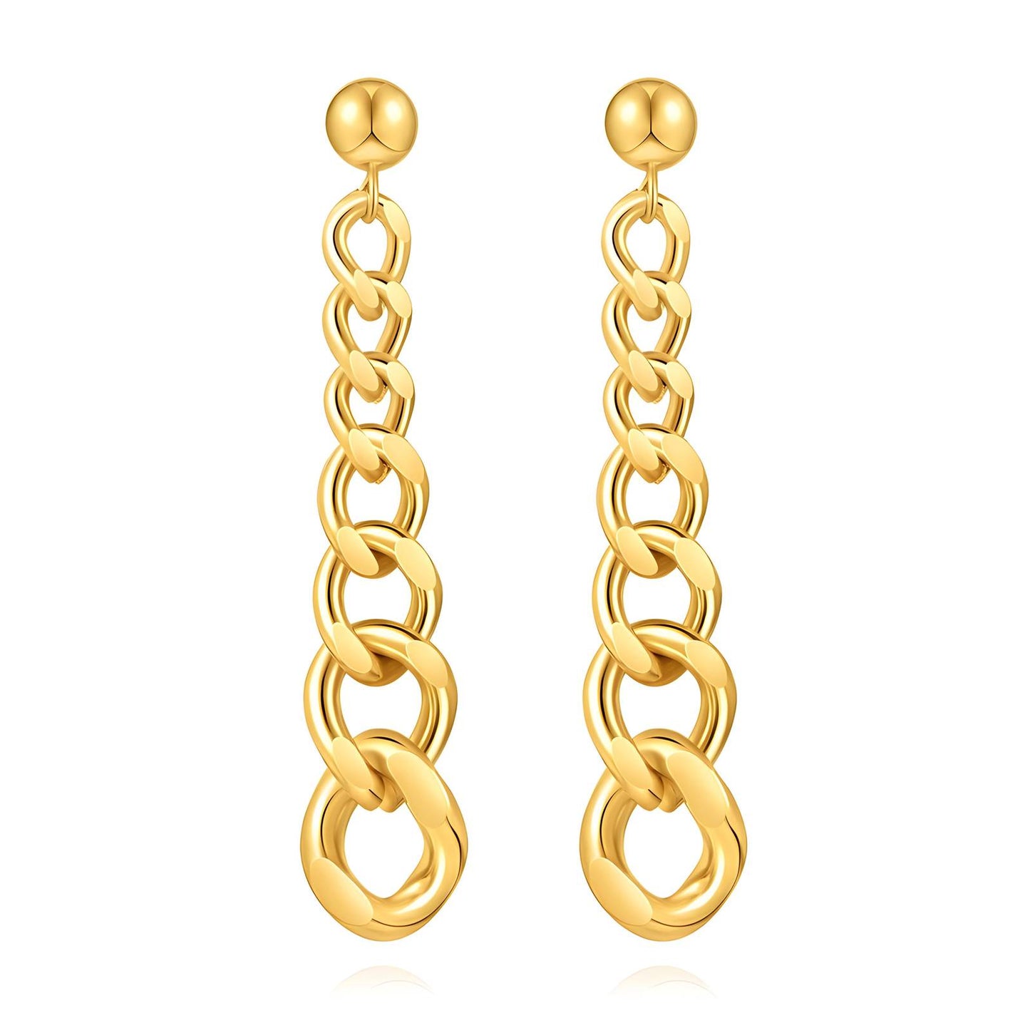 18K gold plated Stainless steel earrings, Mashalla