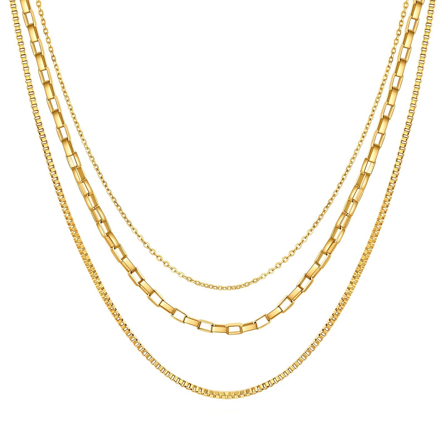 18K gold plated Stainless steel necklace, Mashalla