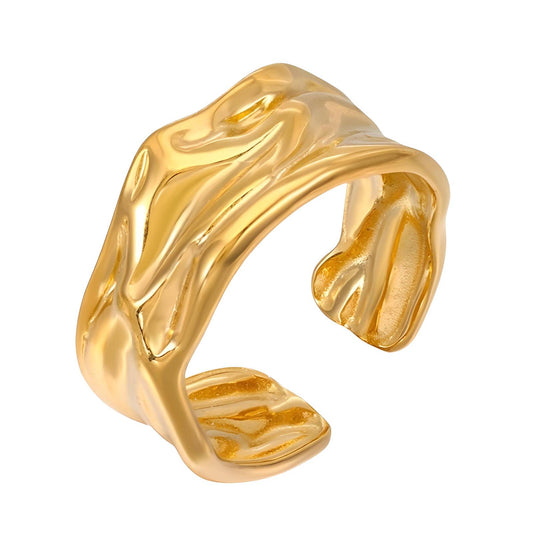 18K gold plated Stainless steel finger ring, Mashalla