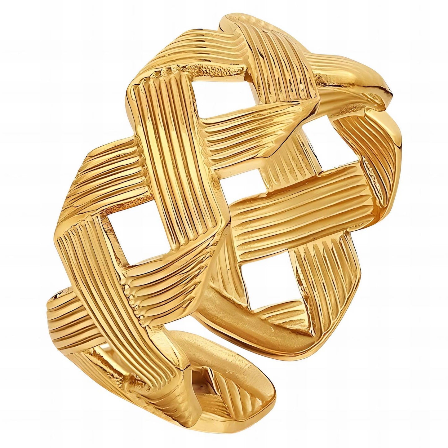 18K gold plated Stainless steel finger ring, Mashalla