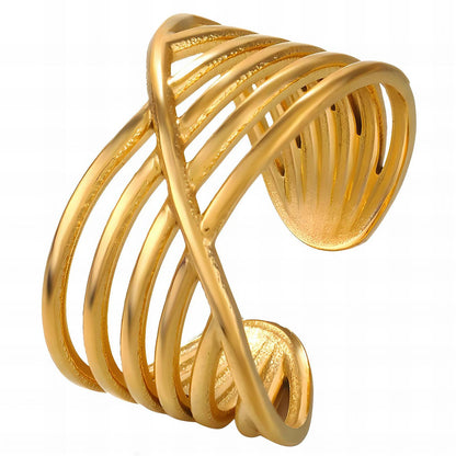 18K gold plated Stainless steel finger ring, Mashalla