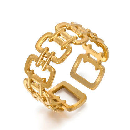 18K gold plated Stainless steel finger ring, Mashalla