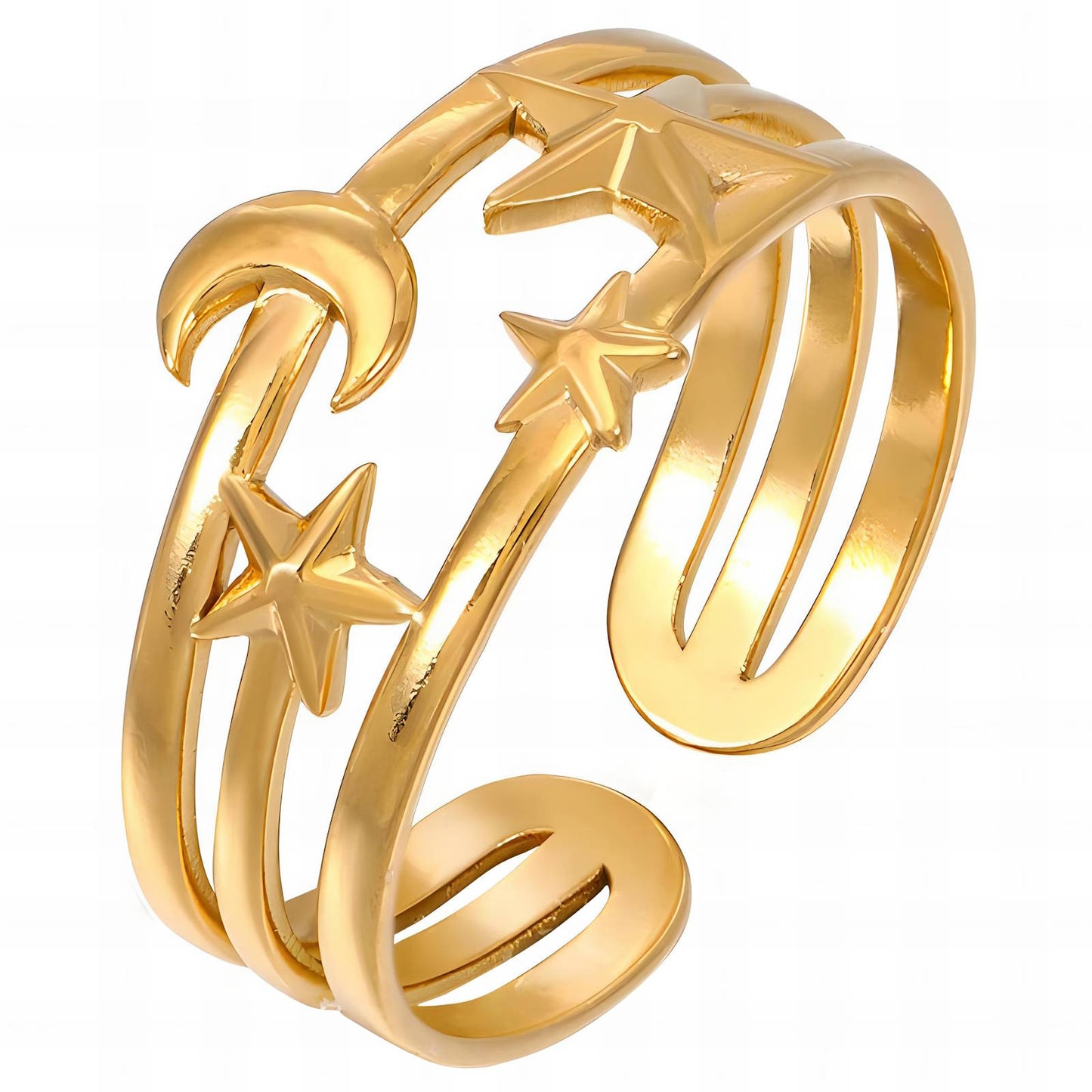 18K gold plated Stainless steel  Astrology finger ring, Mashalla