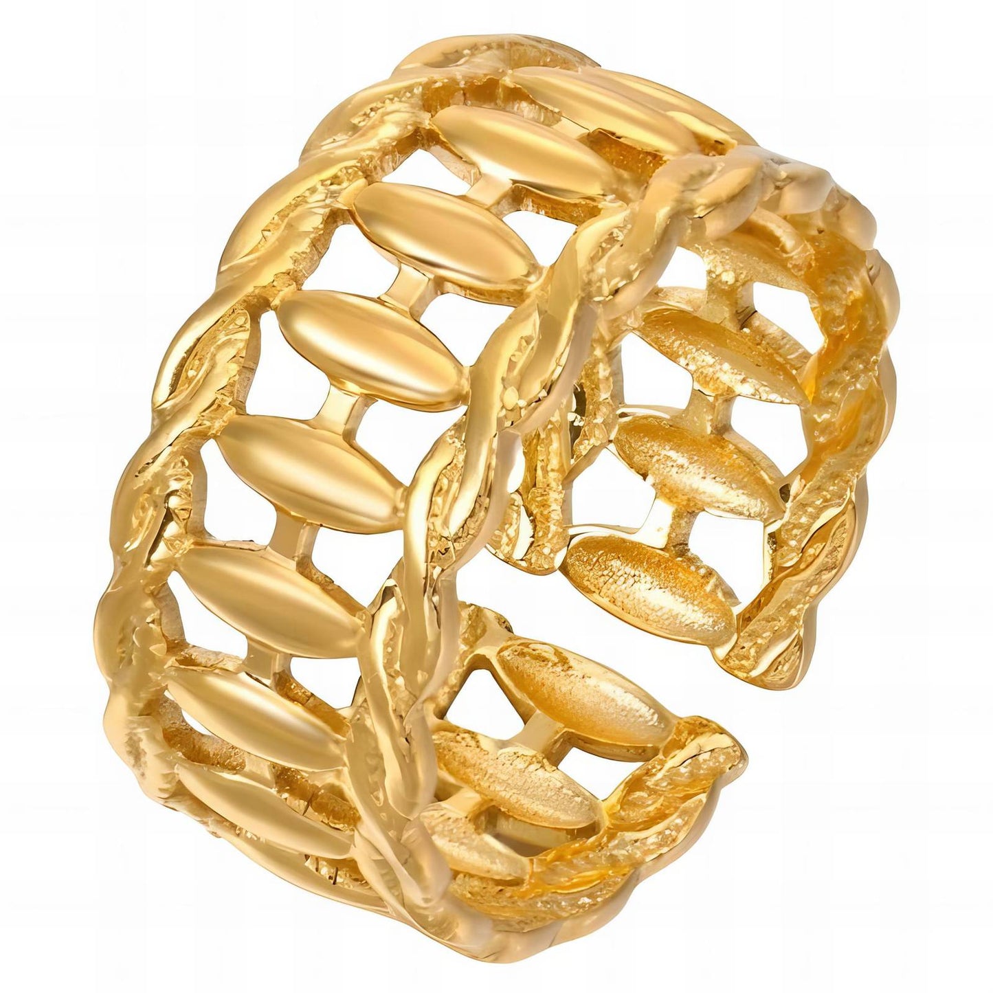 18K gold plated Stainless steel finger ring, Mashalla