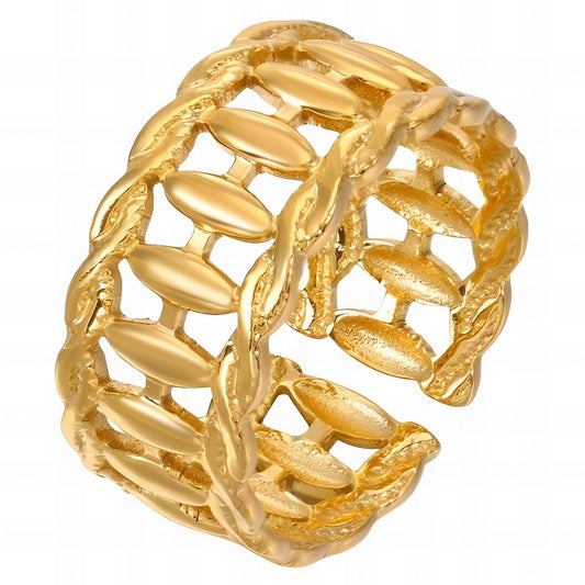 18K gold plated Stainless steel finger ring, Mashalla