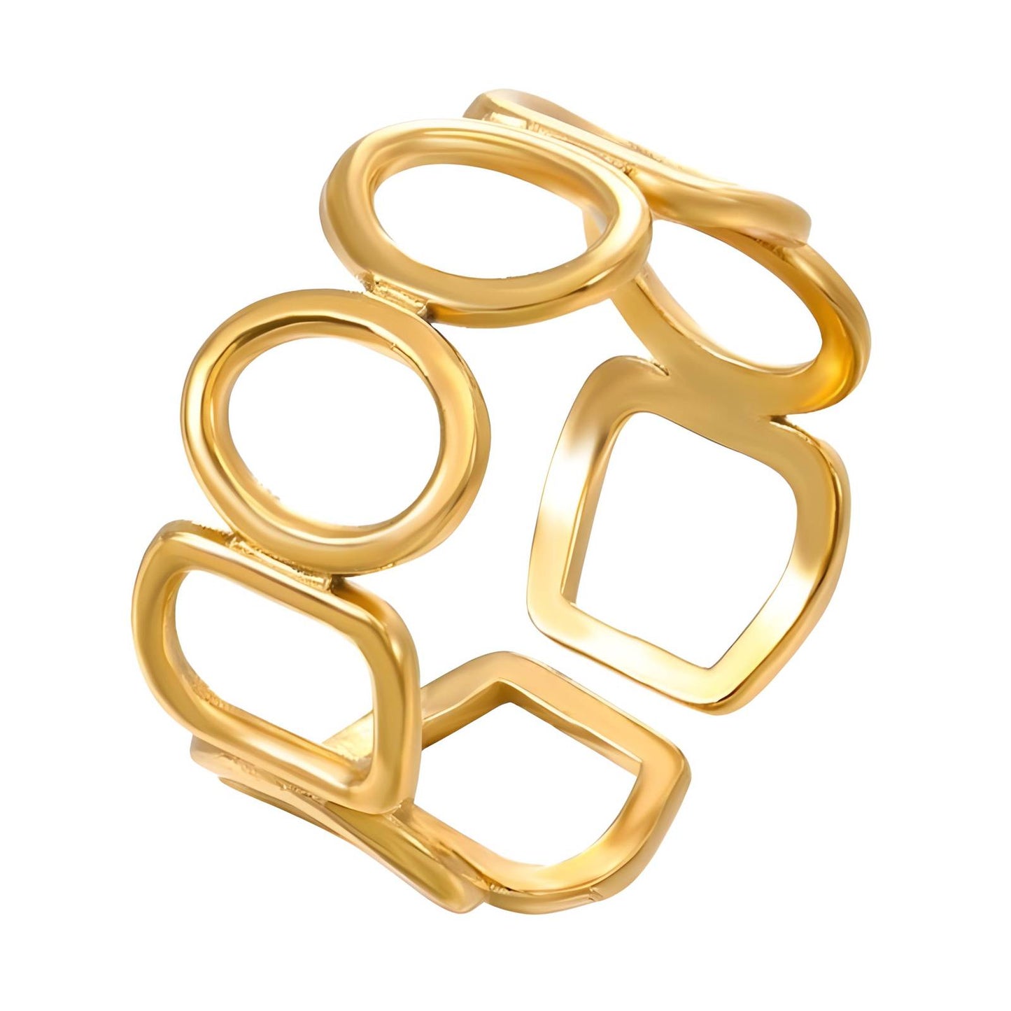 18K gold plated Stainless steel finger ring, Mashalla