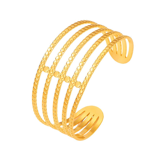 18K gold plated Stainless steel bracelet, Mashalla