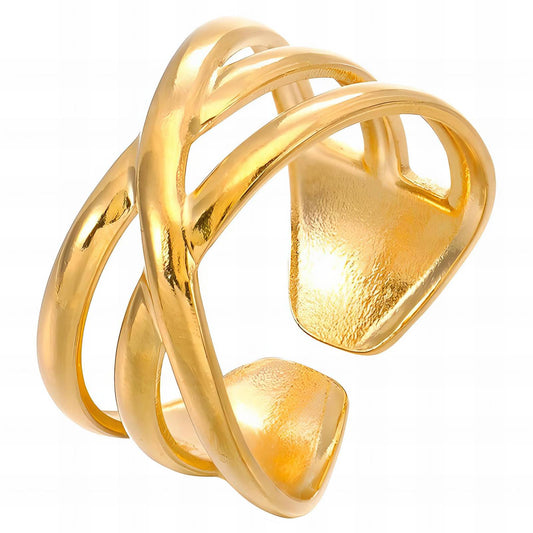 18K gold plated Stainless steel finger ring, Mashalla