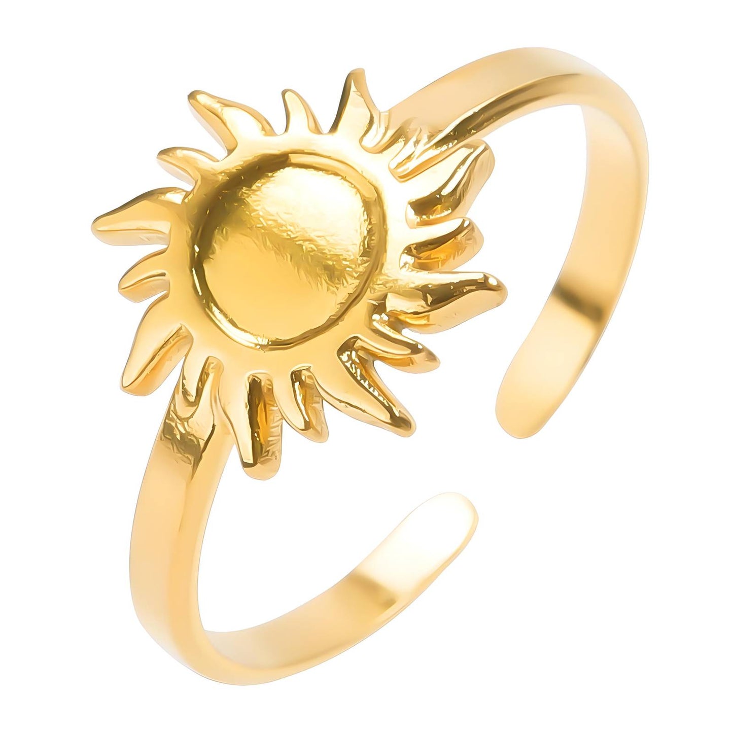 18K gold plated Stainless steel finger ring, Mashalla