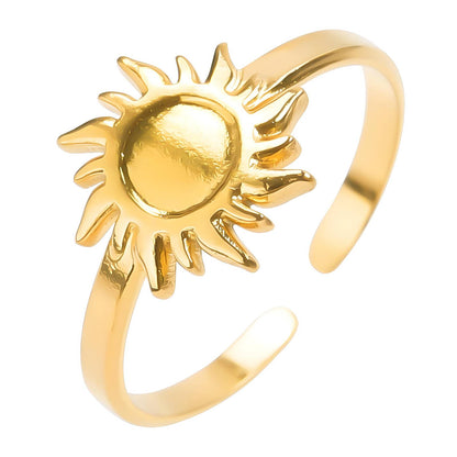 18K gold plated Stainless steel finger ring, Mashalla