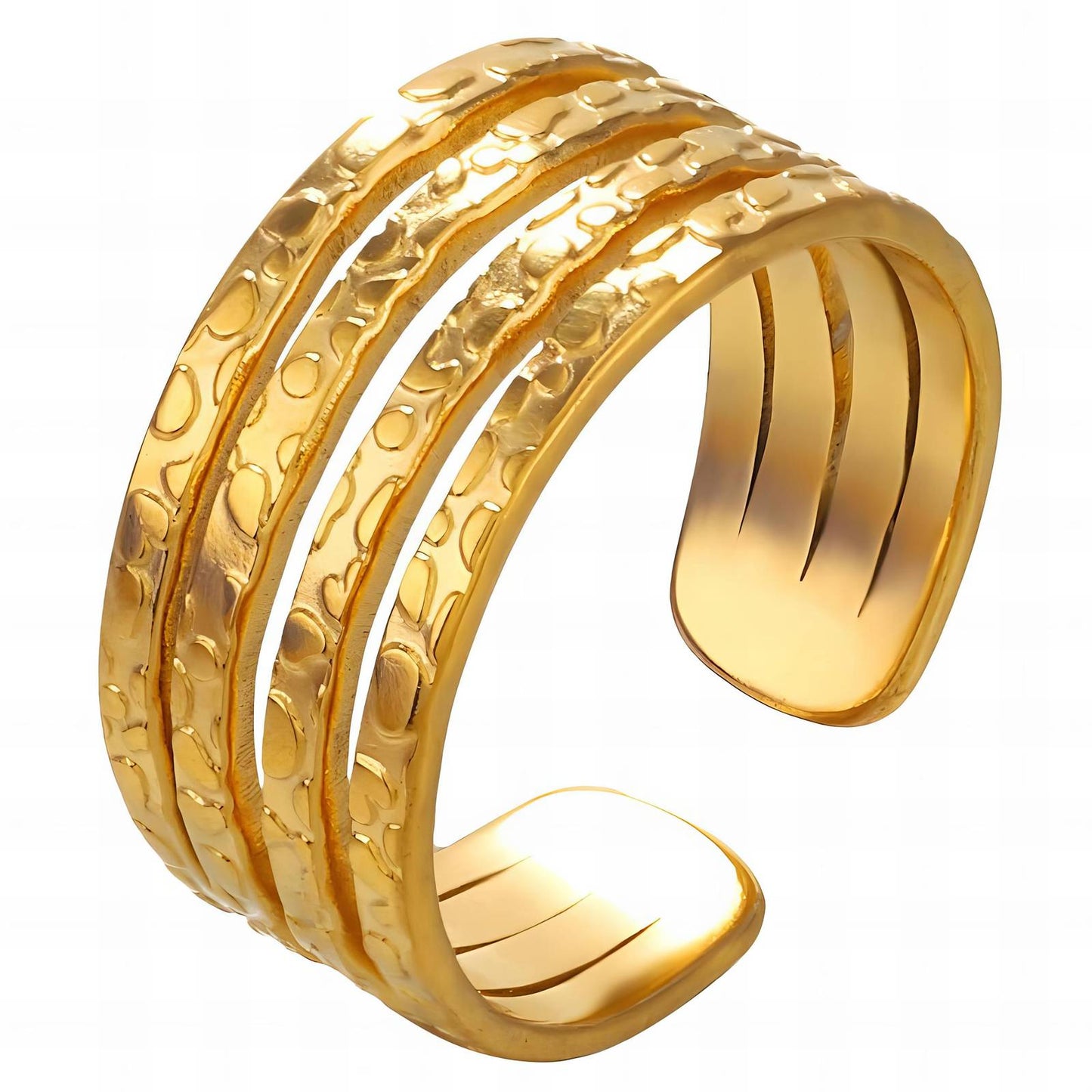 18K gold plated Stainless steel finger ring, Mashalla