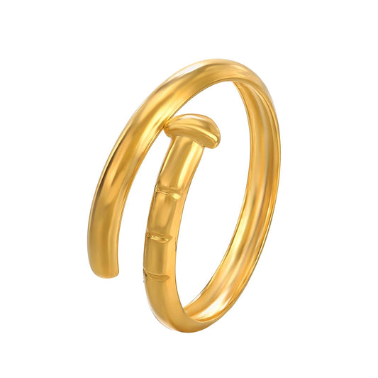 18K gold plated Stainless steel finger ring, Mashalla