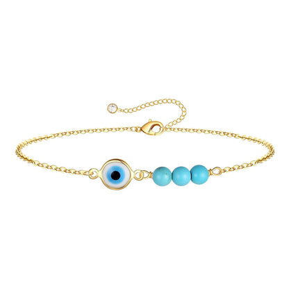 18K gold plated Stainless steel  Evil Eye bracelet, Mashalla