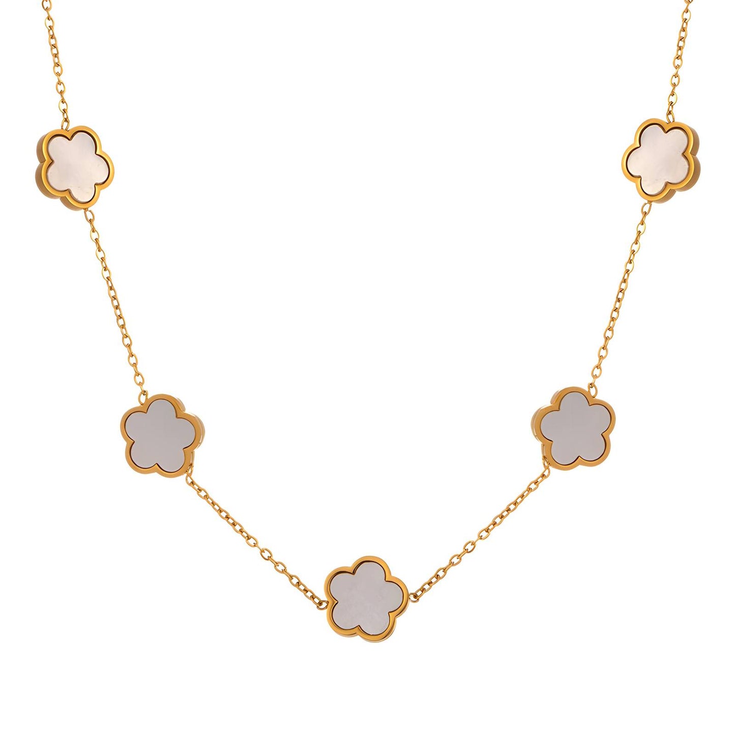 18K gold plated Stainless steel  Flower Meadow necklace, Mashalla