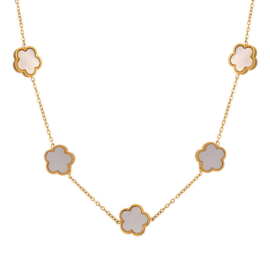 18K gold plated Stainless steel  Flower Meadow necklace, Mashalla