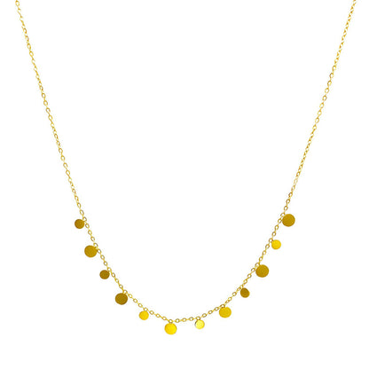 18K gold plated Stainless steel necklace, Mashalla