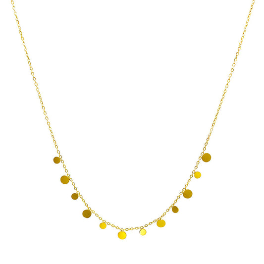 18K gold plated Stainless steel necklace, Mashalla