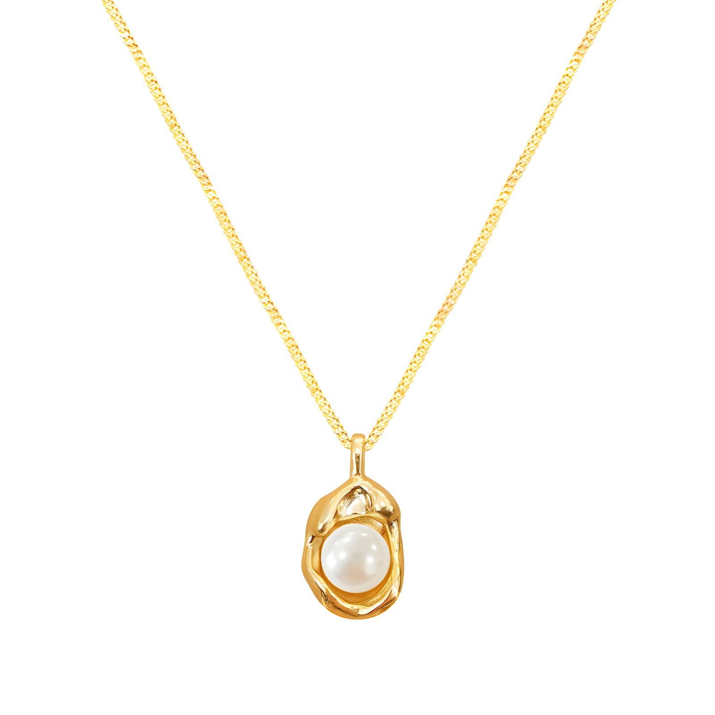 18K gold plated Stainless steel necklace, Mashalla