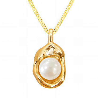 18K gold plated Stainless steel necklace, Mashalla