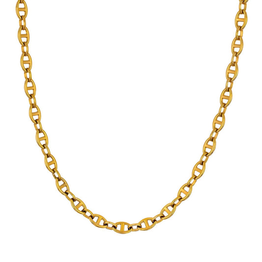 18K gold plated Stainless steel necklace, Mashalla