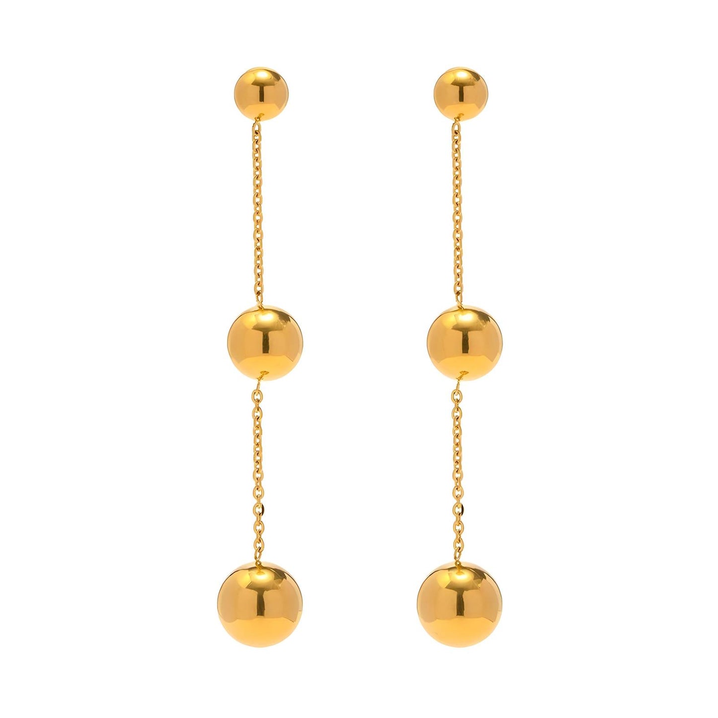 18K gold plated Stainless steel earrings, Mashalla