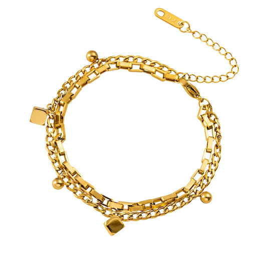 18K gold plated Stainless steel bracelet, Mashalla