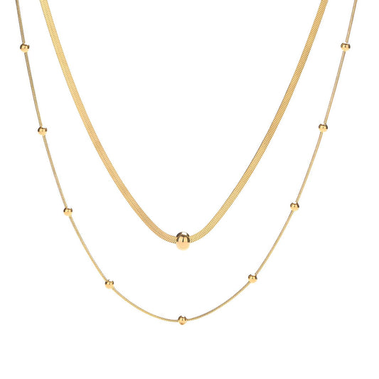 18K gold plated Stainless steel necklace, Mashalla