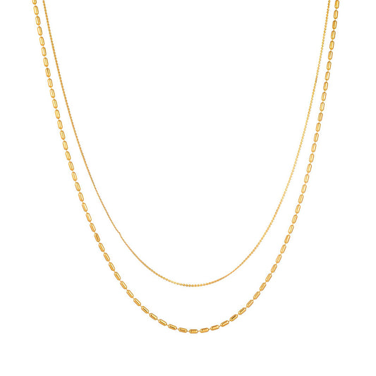 18K gold plated Stainless steel necklace, Mashalla