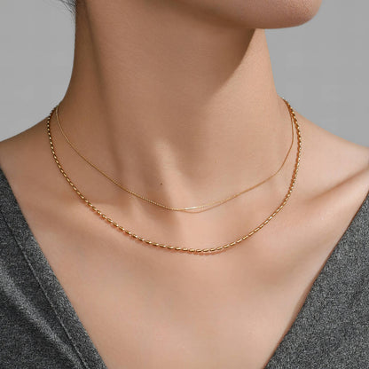 18K gold plated Stainless steel necklace, Mashalla