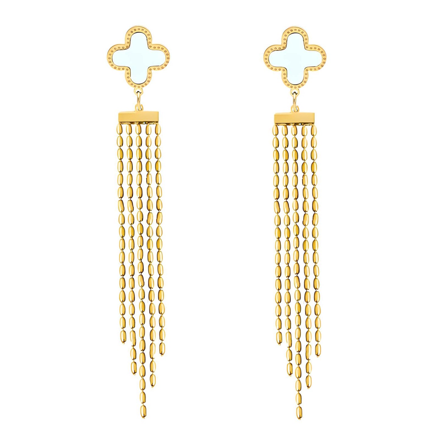 18K gold plated Stainless steel earrings, Mashalla