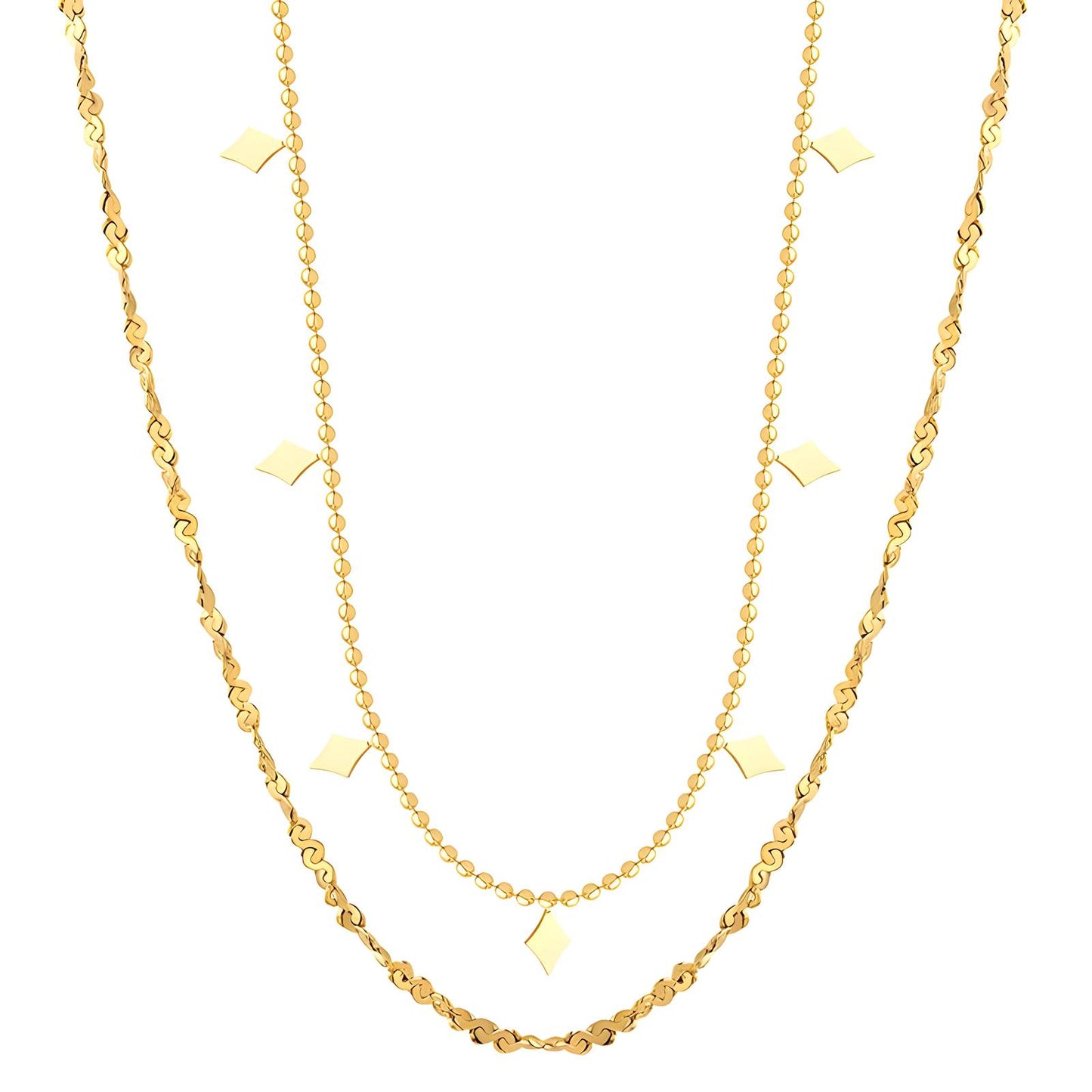 18K gold plated Stainless steel necklace, Mashalla