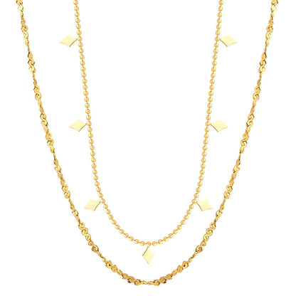 18K gold plated Stainless steel necklace, Mashalla