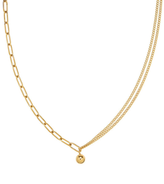 18K gold plated Stainless steel necklace, Mashalla