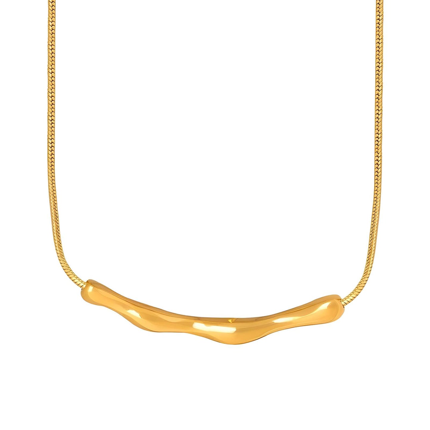 18K gold plated Stainless steel necklace, Mashalla