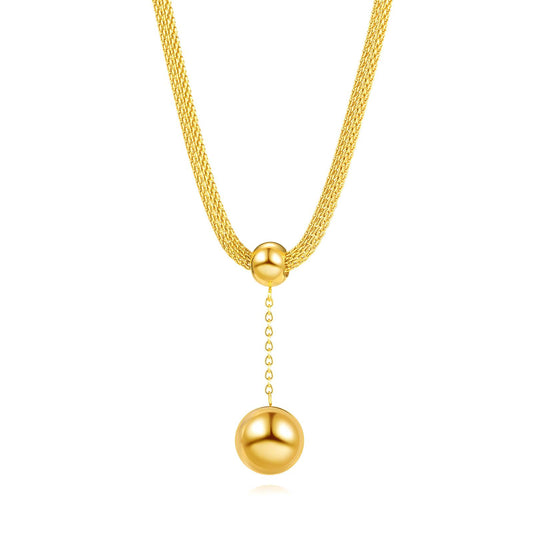 18K gold plated Stainless steel necklace, Mashalla